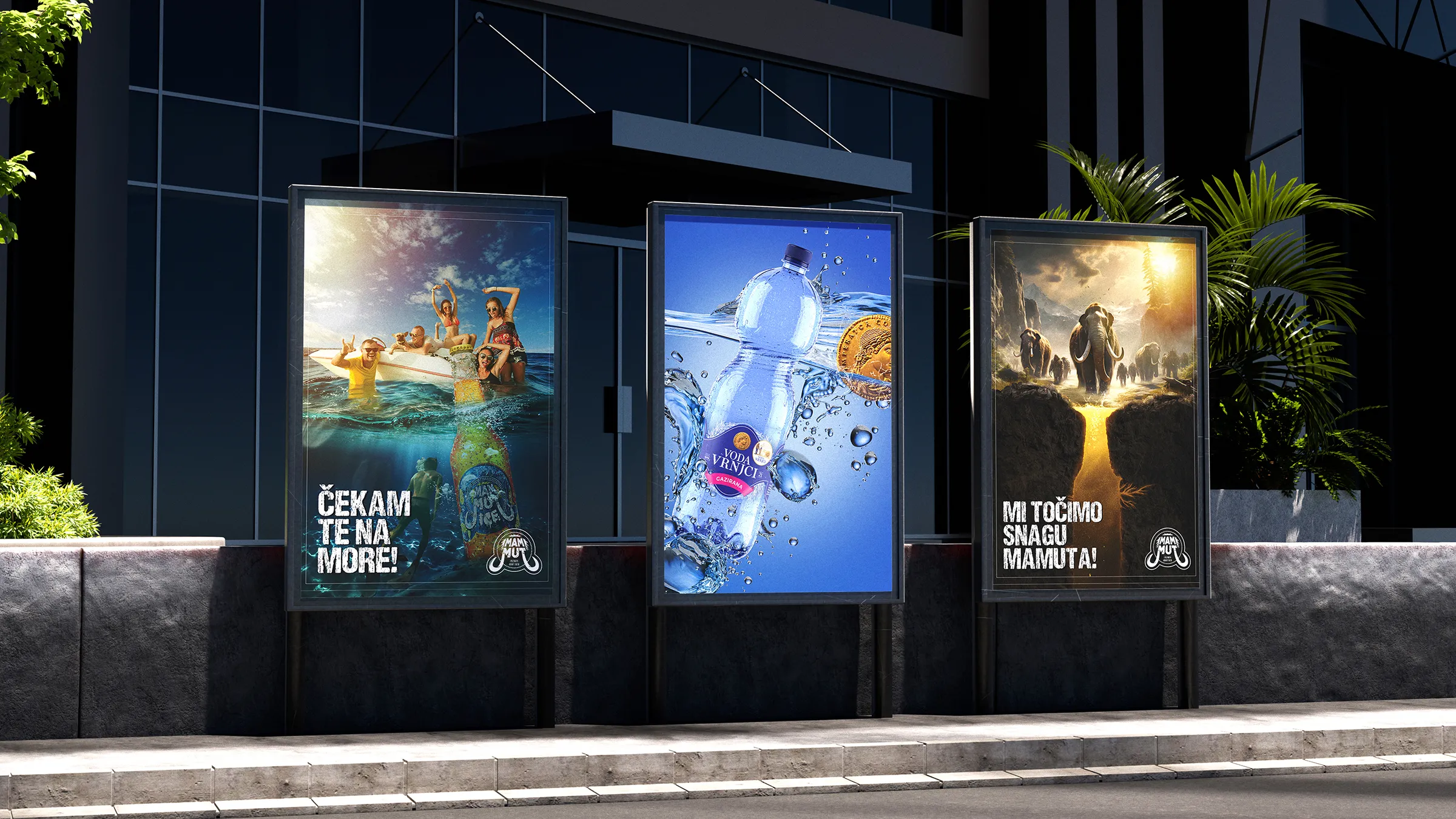Citylight advertising designs for Voda Vrnjci and Mammut Craft Beer
