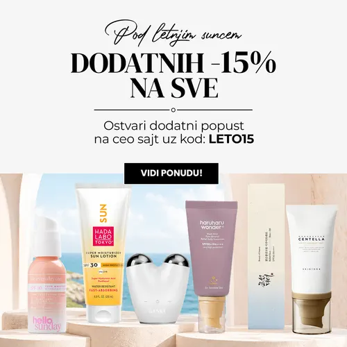 Summer ad - an extra 15% off everything with the code LETO15