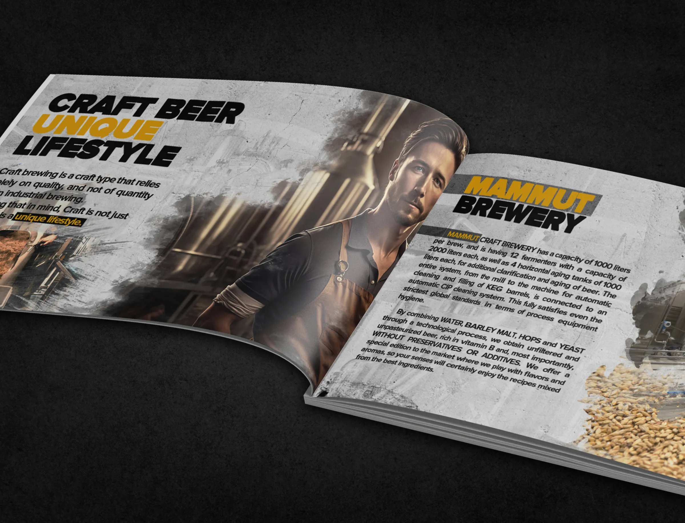 Mammut Craft Beer catalogue - craft beer lifestyle and brewery story spread