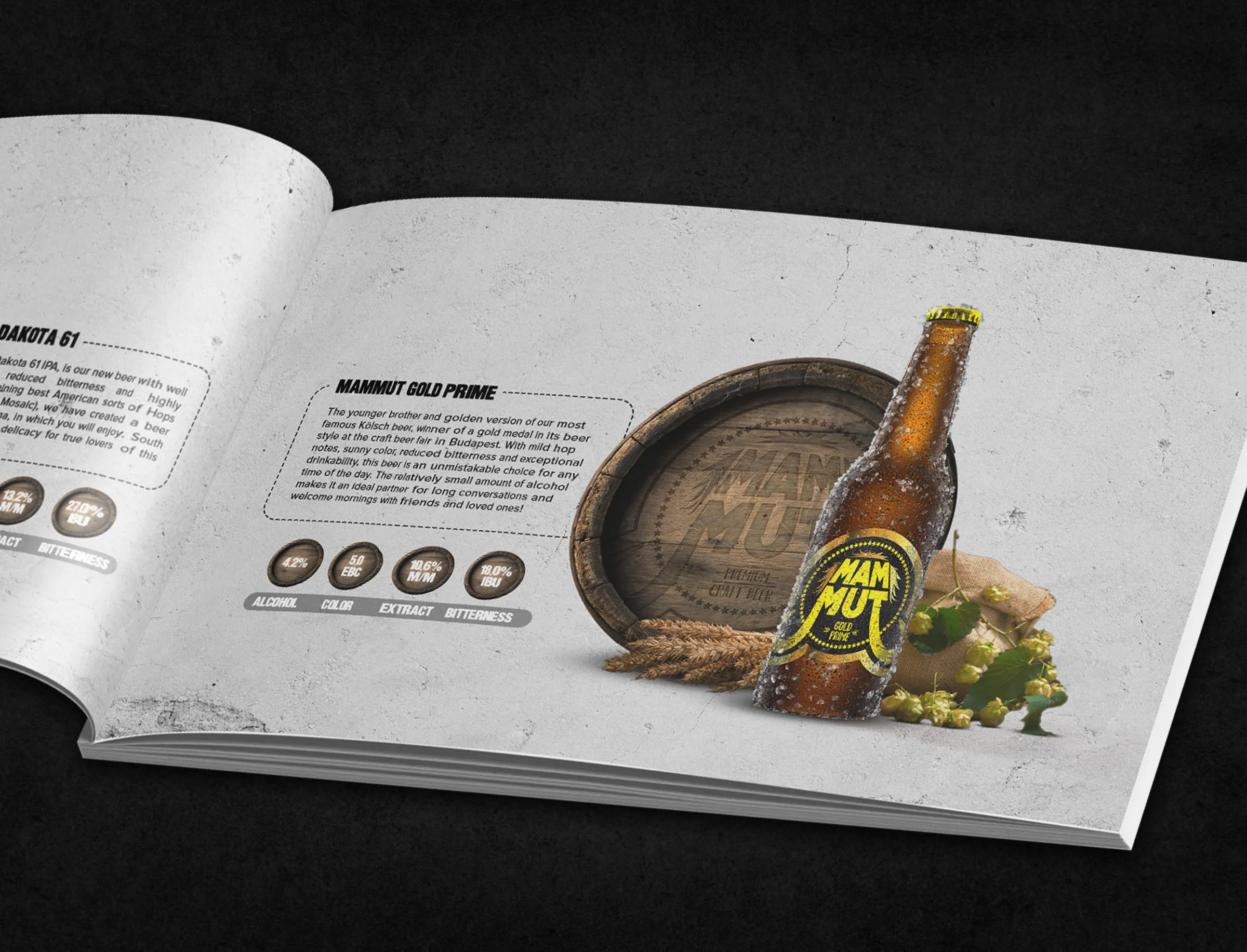 Mammut Craft Beer catalogue - Mammut Gold Prime product profile spread