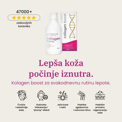 Collagen Boost supplement ad - better skin starts within