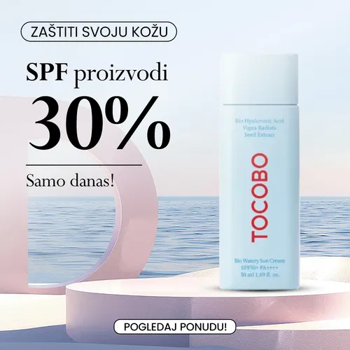 Tocobo sunscreen ad - 30% off SPF, today only
