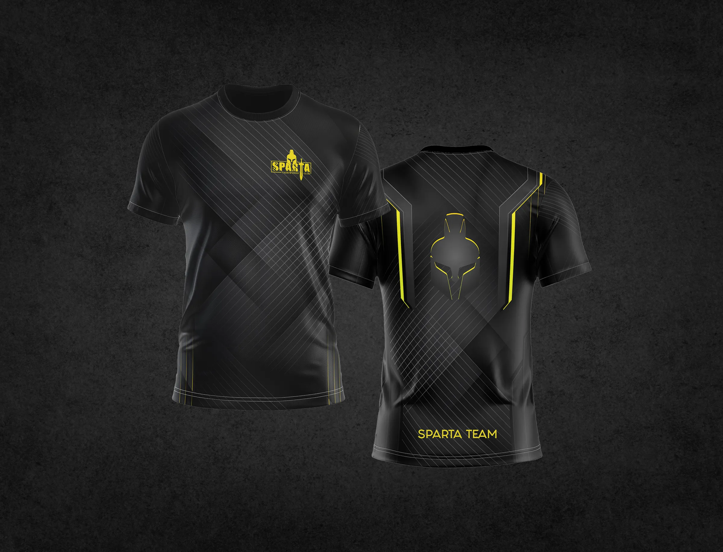 Sparta Team black training jersey, front and back