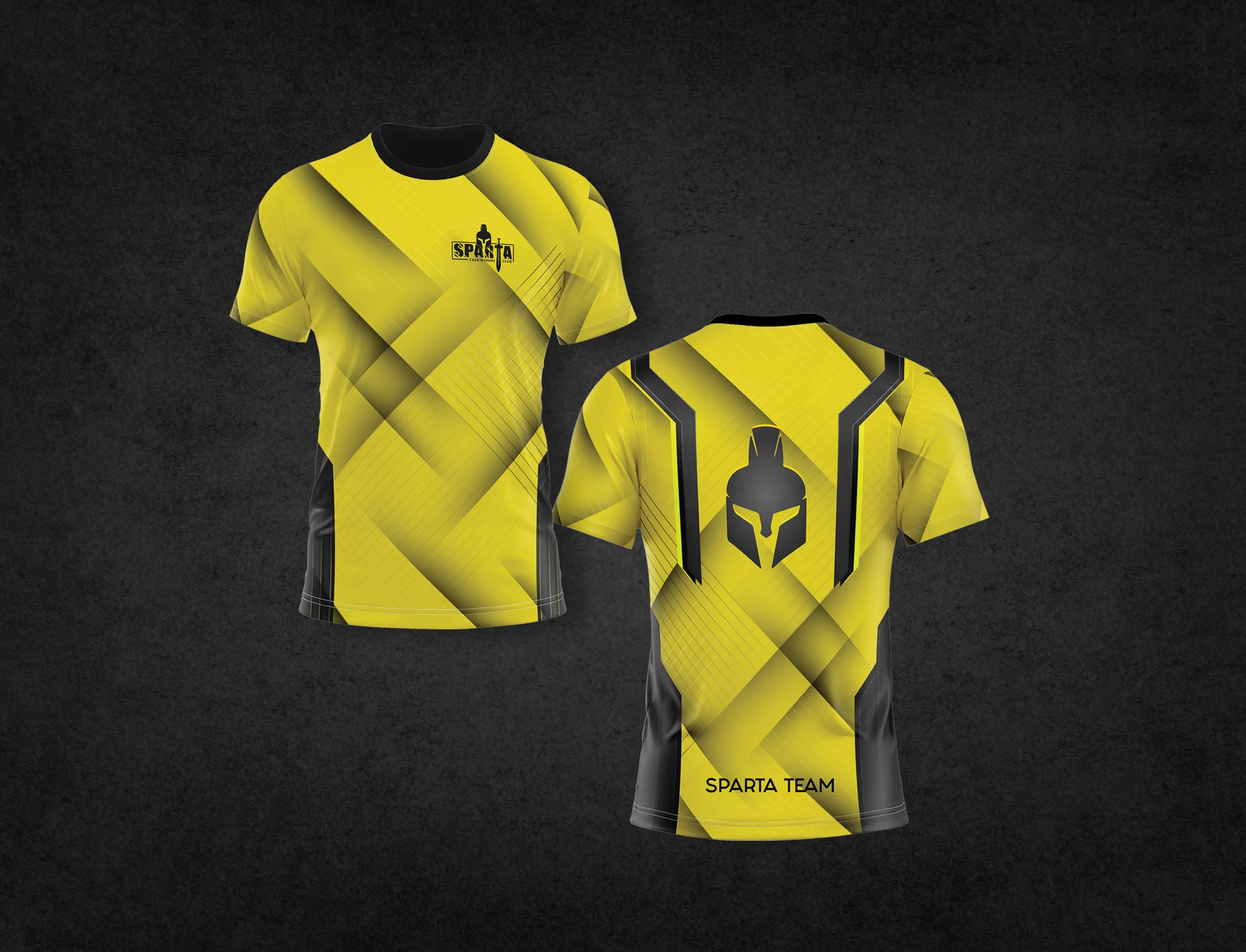 Sparta Team yellow training jersey, front and back