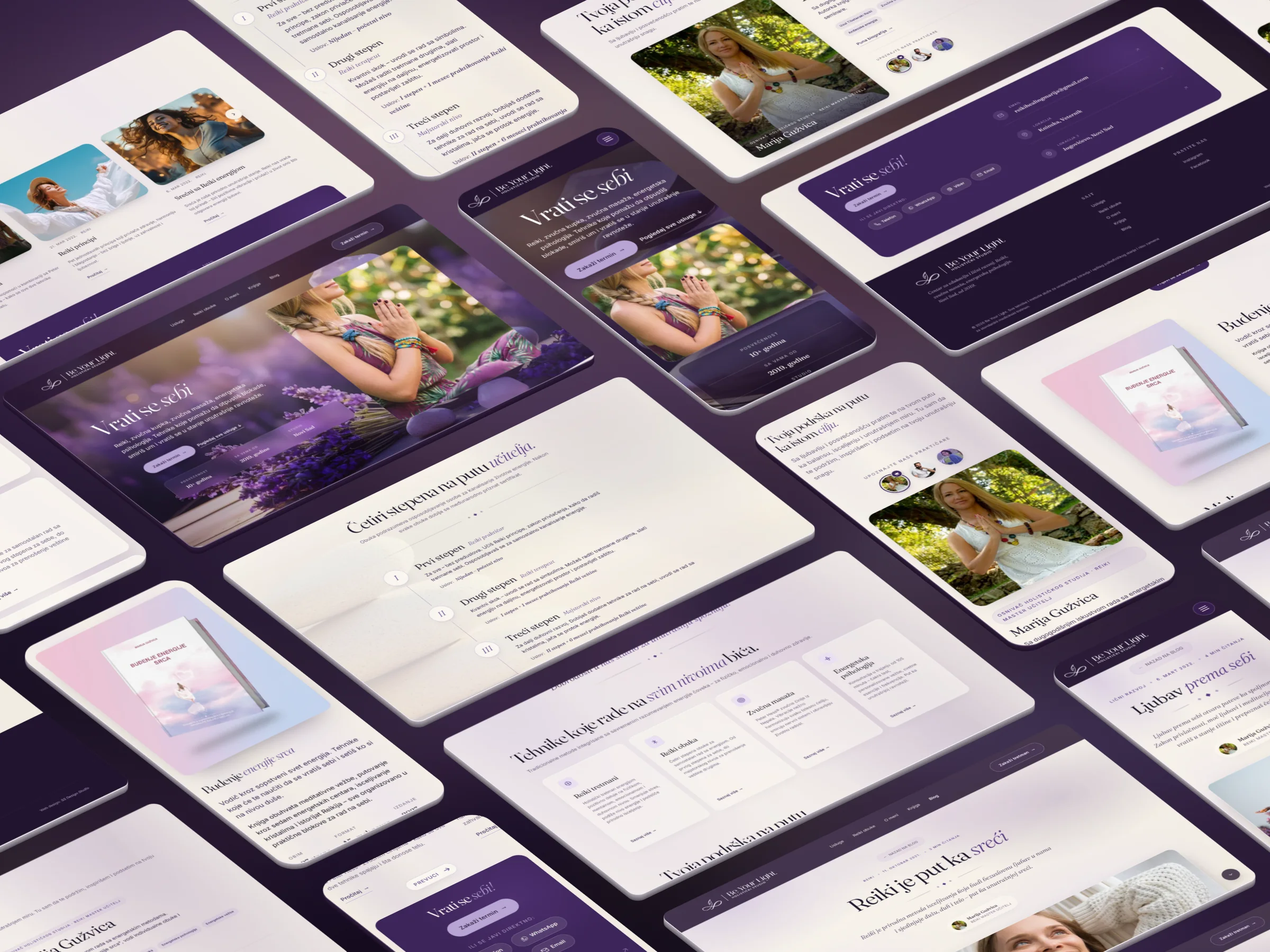 Be Your Light redesign - desktop and mobile screens of the new site